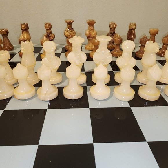 Vintage Stone Chess Set - Picture 5 of 16